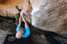 Bouldering in Hueco Tanks on 11/02/2018 with Blue Lizard Climbing and Yoga

Filename: SRM_20181102_1245170.jpg
Aperture: f/4.0
Shutter Speed: 1/250
Body: Canon EOS-1D Mark II
Lens: Canon EF 16-35mm f/2.8 L