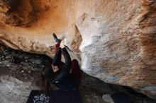 Bouldering in Hueco Tanks on 11/02/2018 with Blue Lizard Climbing and Yoga

Filename: SRM_20181102_1247160.jpg
Aperture: f/4.0
Shutter Speed: 1/320
Body: Canon EOS-1D Mark II
Lens: Canon EF 16-35mm f/2.8 L