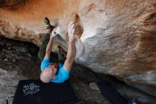 Bouldering in Hueco Tanks on 11/02/2018 with Blue Lizard Climbing and Yoga

Filename: SRM_20181102_1251051.jpg
Aperture: f/4.0
Shutter Speed: 1/320
Body: Canon EOS-1D Mark II
Lens: Canon EF 16-35mm f/2.8 L