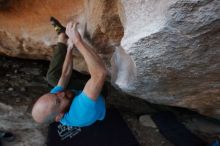 Bouldering in Hueco Tanks on 11/02/2018 with Blue Lizard Climbing and Yoga

Filename: SRM_20181102_1309170.jpg
Aperture: f/4.5
Shutter Speed: 1/320
Body: Canon EOS-1D Mark II
Lens: Canon EF 16-35mm f/2.8 L