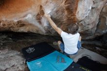 Bouldering in Hueco Tanks on 11/02/2018 with Blue Lizard Climbing and Yoga

Filename: SRM_20181102_1316120.jpg
Aperture: f/4.5
Shutter Speed: 1/250
Body: Canon EOS-1D Mark II
Lens: Canon EF 16-35mm f/2.8 L