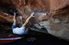 Bouldering in Hueco Tanks on 11/02/2018 with Blue Lizard Climbing and Yoga

Filename: SRM_20181102_1349100.jpg
Aperture: f/4.0
Shutter Speed: 1/320
Body: Canon EOS-1D Mark II
Lens: Canon EF 16-35mm f/2.8 L