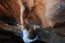 Bouldering in Hueco Tanks on 11/02/2018 with Blue Lizard Climbing and Yoga

Filename: SRM_20181102_1349210.jpg
Aperture: f/4.0
Shutter Speed: 1/400
Body: Canon EOS-1D Mark II
Lens: Canon EF 16-35mm f/2.8 L