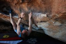 Bouldering in Hueco Tanks on 11/02/2018 with Blue Lizard Climbing and Yoga

Filename: SRM_20181102_1351490.jpg
Aperture: f/4.0
Shutter Speed: 1/320
Body: Canon EOS-1D Mark II
Lens: Canon EF 16-35mm f/2.8 L