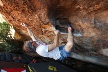 Bouldering in Hueco Tanks on 11/02/2018 with Blue Lizard Climbing and Yoga

Filename: SRM_20181102_1353280.jpg
Aperture: f/4.0
Shutter Speed: 1/400
Body: Canon EOS-1D Mark II
Lens: Canon EF 16-35mm f/2.8 L