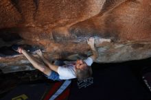 Bouldering in Hueco Tanks on 11/02/2018 with Blue Lizard Climbing and Yoga

Filename: SRM_20181102_1358150.jpg
Aperture: f/4.0
Shutter Speed: 1/250
Body: Canon EOS-1D Mark II
Lens: Canon EF 16-35mm f/2.8 L