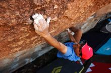 Bouldering in Hueco Tanks on 11/02/2018 with Blue Lizard Climbing and Yoga

Filename: SRM_20181102_1400081.jpg
Aperture: f/4.0
Shutter Speed: 1/400
Body: Canon EOS-1D Mark II
Lens: Canon EF 16-35mm f/2.8 L