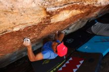 Bouldering in Hueco Tanks on 11/02/2018 with Blue Lizard Climbing and Yoga

Filename: SRM_20181102_1400190.jpg
Aperture: f/4.0
Shutter Speed: 1/400
Body: Canon EOS-1D Mark II
Lens: Canon EF 16-35mm f/2.8 L