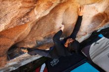 Bouldering in Hueco Tanks on 11/02/2018 with Blue Lizard Climbing and Yoga

Filename: SRM_20181102_1404250.jpg
Aperture: f/4.5
Shutter Speed: 1/160
Body: Canon EOS-1D Mark II
Lens: Canon EF 16-35mm f/2.8 L