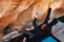Bouldering in Hueco Tanks on 11/02/2018 with Blue Lizard Climbing and Yoga

Filename: SRM_20181102_1404260.jpg
Aperture: f/4.5
Shutter Speed: 1/160
Body: Canon EOS-1D Mark II
Lens: Canon EF 16-35mm f/2.8 L