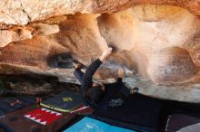 Bouldering in Hueco Tanks on 11/02/2018 with Blue Lizard Climbing and Yoga

Filename: SRM_20181102_1411020.jpg
Aperture: f/5.0
Shutter Speed: 1/160
Body: Canon EOS-1D Mark II
Lens: Canon EF 16-35mm f/2.8 L