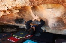 Bouldering in Hueco Tanks on 11/02/2018 with Blue Lizard Climbing and Yoga

Filename: SRM_20181102_1411030.jpg
Aperture: f/5.0
Shutter Speed: 1/160
Body: Canon EOS-1D Mark II
Lens: Canon EF 16-35mm f/2.8 L