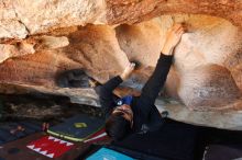 Bouldering in Hueco Tanks on 11/02/2018 with Blue Lizard Climbing and Yoga

Filename: SRM_20181102_1411040.jpg
Aperture: f/5.0
Shutter Speed: 1/160
Body: Canon EOS-1D Mark II
Lens: Canon EF 16-35mm f/2.8 L