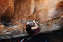 Bouldering in Hueco Tanks on 11/02/2018 with Blue Lizard Climbing and Yoga

Filename: SRM_20181102_1418350.jpg
Aperture: f/4.5
Shutter Speed: 1/250
Body: Canon EOS-1D Mark II
Lens: Canon EF 16-35mm f/2.8 L