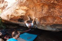 Bouldering in Hueco Tanks on 11/02/2018 with Blue Lizard Climbing and Yoga

Filename: SRM_20181102_1419370.jpg
Aperture: f/4.5
Shutter Speed: 1/400
Body: Canon EOS-1D Mark II
Lens: Canon EF 16-35mm f/2.8 L