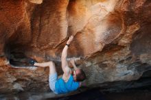 Bouldering in Hueco Tanks on 11/02/2018 with Blue Lizard Climbing and Yoga

Filename: SRM_20181102_1421160.jpg
Aperture: f/4.5
Shutter Speed: 1/320
Body: Canon EOS-1D Mark II
Lens: Canon EF 16-35mm f/2.8 L