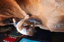 Bouldering in Hueco Tanks on 11/02/2018 with Blue Lizard Climbing and Yoga

Filename: SRM_20181102_1426330.jpg
Aperture: f/4.5
Shutter Speed: 1/250
Body: Canon EOS-1D Mark II
Lens: Canon EF 16-35mm f/2.8 L