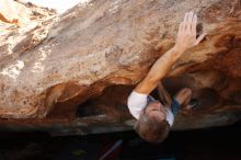 Bouldering in Hueco Tanks on 11/02/2018 with Blue Lizard Climbing and Yoga

Filename: SRM_20181102_1426520.jpg
Aperture: f/4.5
Shutter Speed: 1/800
Body: Canon EOS-1D Mark II
Lens: Canon EF 16-35mm f/2.8 L