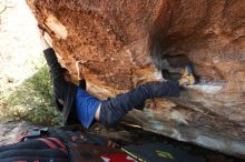 Bouldering in Hueco Tanks on 11/02/2018 with Blue Lizard Climbing and Yoga

Filename: SRM_20181102_1441170.jpg
Aperture: f/4.0
Shutter Speed: 1/320
Body: Canon EOS-1D Mark II
Lens: Canon EF 16-35mm f/2.8 L