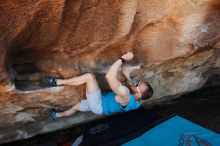 Bouldering in Hueco Tanks on 11/02/2018 with Blue Lizard Climbing and Yoga

Filename: SRM_20181102_1444500.jpg
Aperture: f/4.0
Shutter Speed: 1/320
Body: Canon EOS-1D Mark II
Lens: Canon EF 16-35mm f/2.8 L