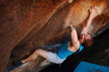 Bouldering in Hueco Tanks on 11/02/2018 with Blue Lizard Climbing and Yoga

Filename: SRM_20181102_1445000.jpg
Aperture: f/4.0
Shutter Speed: 1/400
Body: Canon EOS-1D Mark II
Lens: Canon EF 16-35mm f/2.8 L