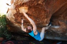 Bouldering in Hueco Tanks on 11/02/2018 with Blue Lizard Climbing and Yoga

Filename: SRM_20181102_1505400.jpg
Aperture: f/4.0
Shutter Speed: 1/500
Body: Canon EOS-1D Mark II
Lens: Canon EF 16-35mm f/2.8 L
