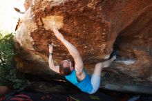 Bouldering in Hueco Tanks on 11/02/2018 with Blue Lizard Climbing and Yoga

Filename: SRM_20181102_1505400.jpg
Aperture: f/4.0
Shutter Speed: 1/500
Body: Canon EOS-1D Mark II
Lens: Canon EF 16-35mm f/2.8 L