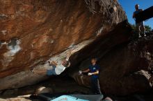 Bouldering in Hueco Tanks on 11/02/2018 with Blue Lizard Climbing and Yoga

Filename: SRM_20181102_1557410.jpg
Aperture: f/9.0
Shutter Speed: 1/250
Body: Canon EOS-1D Mark II
Lens: Canon EF 16-35mm f/2.8 L