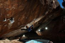 Bouldering in Hueco Tanks on 11/02/2018 with Blue Lizard Climbing and Yoga

Filename: SRM_20181102_1603050.jpg
Aperture: f/9.0
Shutter Speed: 1/250
Body: Canon EOS-1D Mark II
Lens: Canon EF 16-35mm f/2.8 L