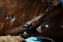 Bouldering in Hueco Tanks on 11/02/2018 with Blue Lizard Climbing and Yoga

Filename: SRM_20181102_1603270.jpg
Aperture: f/9.0
Shutter Speed: 1/250
Body: Canon EOS-1D Mark II
Lens: Canon EF 16-35mm f/2.8 L