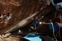 Bouldering in Hueco Tanks on 11/02/2018 with Blue Lizard Climbing and Yoga

Filename: SRM_20181102_1619390.jpg
Aperture: f/9.0
Shutter Speed: 1/250
Body: Canon EOS-1D Mark II
Lens: Canon EF 16-35mm f/2.8 L