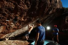 Bouldering in Hueco Tanks on 11/02/2018 with Blue Lizard Climbing and Yoga

Filename: SRM_20181102_1635460.jpg
Aperture: f/9.0
Shutter Speed: 1/250
Body: Canon EOS-1D Mark II
Lens: Canon EF 16-35mm f/2.8 L