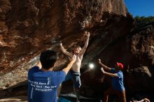 Bouldering in Hueco Tanks on 11/02/2018 with Blue Lizard Climbing and Yoga

Filename: SRM_20181102_1636090.jpg
Aperture: f/9.0
Shutter Speed: 1/250
Body: Canon EOS-1D Mark II
Lens: Canon EF 16-35mm f/2.8 L