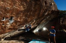 Bouldering in Hueco Tanks on 11/02/2018 with Blue Lizard Climbing and Yoga

Filename: SRM_20181102_1637370.jpg
Aperture: f/9.0
Shutter Speed: 1/250
Body: Canon EOS-1D Mark II
Lens: Canon EF 16-35mm f/2.8 L