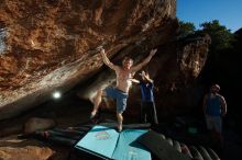 Bouldering in Hueco Tanks on 11/02/2018 with Blue Lizard Climbing and Yoga

Filename: SRM_20181102_1649530.jpg
Aperture: f/9.0
Shutter Speed: 1/250
Body: Canon EOS-1D Mark II
Lens: Canon EF 16-35mm f/2.8 L