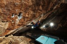 Bouldering in Hueco Tanks on 11/02/2018 with Blue Lizard Climbing and Yoga

Filename: SRM_20181102_1701540.jpg
Aperture: f/9.0
Shutter Speed: 1/250
Body: Canon EOS-1D Mark II
Lens: Canon EF 16-35mm f/2.8 L