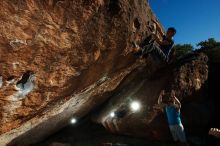 Bouldering in Hueco Tanks on 11/02/2018 with Blue Lizard Climbing and Yoga

Filename: SRM_20181102_1702140.jpg
Aperture: f/9.0
Shutter Speed: 1/250
Body: Canon EOS-1D Mark II
Lens: Canon EF 16-35mm f/2.8 L