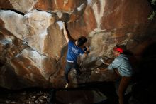 Bouldering in Hueco Tanks on 11/02/2018 with Blue Lizard Climbing and Yoga

Filename: SRM_20181102_1712490.jpg
Aperture: f/8.0
Shutter Speed: 1/250
Body: Canon EOS-1D Mark II
Lens: Canon EF 16-35mm f/2.8 L