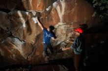 Bouldering in Hueco Tanks on 11/02/2018 with Blue Lizard Climbing and Yoga

Filename: SRM_20181102_1715540.jpg
Aperture: f/8.0
Shutter Speed: 1/250
Body: Canon EOS-1D Mark II
Lens: Canon EF 16-35mm f/2.8 L