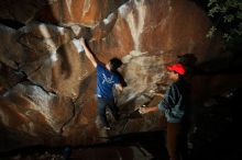 Bouldering in Hueco Tanks on 11/02/2018 with Blue Lizard Climbing and Yoga

Filename: SRM_20181102_1715540.jpg
Aperture: f/8.0
Shutter Speed: 1/250
Body: Canon EOS-1D Mark II
Lens: Canon EF 16-35mm f/2.8 L