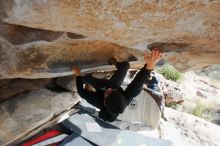 Bouldering in Hueco Tanks on 11/03/2018 with Blue Lizard Climbing and Yoga

Filename: SRM_20181103_0936070.jpg
Aperture: f/5.6
Shutter Speed: 1/320
Body: Canon EOS-1D Mark II
Lens: Canon EF 16-35mm f/2.8 L