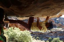 Bouldering in Hueco Tanks on 11/03/2018 with Blue Lizard Climbing and Yoga

Filename: SRM_20181103_1008250.jpg
Aperture: f/5.6
Shutter Speed: 1/400
Body: Canon EOS-1D Mark II
Lens: Canon EF 50mm f/1.8 II