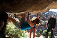 Bouldering in Hueco Tanks on 11/03/2018 with Blue Lizard Climbing and Yoga

Filename: SRM_20181103_1009291.jpg
Aperture: f/5.6
Shutter Speed: 1/500
Body: Canon EOS-1D Mark II
Lens: Canon EF 50mm f/1.8 II