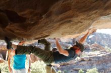 Bouldering in Hueco Tanks on 11/03/2018 with Blue Lizard Climbing and Yoga

Filename: SRM_20181103_1014410.jpg
Aperture: f/5.6
Shutter Speed: 1/250
Body: Canon EOS-1D Mark II
Lens: Canon EF 50mm f/1.8 II