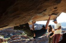 Bouldering in Hueco Tanks on 11/03/2018 with Blue Lizard Climbing and Yoga

Filename: SRM_20181103_1014501.jpg
Aperture: f/5.6
Shutter Speed: 1/500
Body: Canon EOS-1D Mark II
Lens: Canon EF 50mm f/1.8 II