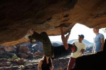 Bouldering in Hueco Tanks on 11/03/2018 with Blue Lizard Climbing and Yoga

Filename: SRM_20181103_1014590.jpg
Aperture: f/5.6
Shutter Speed: 1/800
Body: Canon EOS-1D Mark II
Lens: Canon EF 50mm f/1.8 II