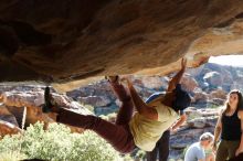 Bouldering in Hueco Tanks on 11/03/2018 with Blue Lizard Climbing and Yoga

Filename: SRM_20181103_1025211.jpg
Aperture: f/5.6
Shutter Speed: 1/320
Body: Canon EOS-1D Mark II
Lens: Canon EF 50mm f/1.8 II