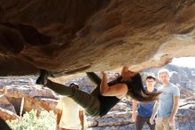 Bouldering in Hueco Tanks on 11/03/2018 with Blue Lizard Climbing and Yoga

Filename: SRM_20181103_1030012.jpg
Aperture: f/5.6
Shutter Speed: 1/250
Body: Canon EOS-1D Mark II
Lens: Canon EF 50mm f/1.8 II