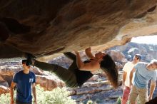 Bouldering in Hueco Tanks on 11/03/2018 with Blue Lizard Climbing and Yoga

Filename: SRM_20181103_1030580.jpg
Aperture: f/5.6
Shutter Speed: 1/500
Body: Canon EOS-1D Mark II
Lens: Canon EF 50mm f/1.8 II