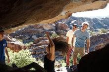 Bouldering in Hueco Tanks on 11/03/2018 with Blue Lizard Climbing and Yoga

Filename: SRM_20181103_1031041.jpg
Aperture: f/5.6
Shutter Speed: 1/800
Body: Canon EOS-1D Mark II
Lens: Canon EF 50mm f/1.8 II